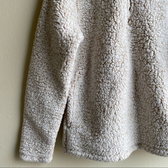 Time and Tru Cream Wooly Wubby Sherpa Pullover Sz. Medium - Picture 7 of 16